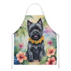 Cairn Terrier Luau Apron Cooking Kitchen Server Baking Crafts Gardening for Adult Women Men, Unisex, Large, Multicolor (default: default)