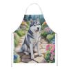 Siberian Husky Spring Path Apron Cooking Kitchen Server Baking Crafts Gardening for Adult Women Men, Unisex, Large, Multicolor