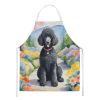 Black Poodle Spring Path Apron Cooking Kitchen Server Baking Crafts Gardening for Adult Women Men, Unisex, Large, Multicolor