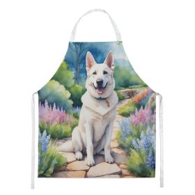 German Shepherd Spring Path Apron Cooking Kitchen Server Baking Crafts Gardening for Adult Women Men, Unisex, Large, Multicolor (default: default)