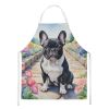 French Bulldog Spring Path Apron Cooking Kitchen Server Baking Crafts Gardening for Adult Women Men, Unisex, Large, Multicolor