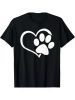 Dog Dad Mom Puppy Shirt Love Dogs Paw Print Heart Women Men T-Shirt, All-Season, Family T-shirt.