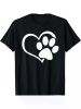 Dog Dad Mom Puppy Shirt Love Dogs Paw Print Heart Women Men T-Shirt, All-Season, Family T-shirt.