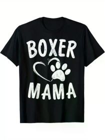 Fun Boxer Mama Gift Dog Lover Apparel Pet Boxer Mom T-ShirtFun Boxer Mama Gift Dog Lover Apparel Pet Boxer Mom T-ShirtFun Boxer Mama Gift Dog Lover Ap (Color: Black, size: XXL)