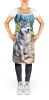 Siberian Husky Spring Path Apron Cooking Kitchen Server Baking Crafts Gardening for Adult Women Men, Unisex, Large, Multicolor
