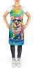 Corgi Hippie Dawg Apron Cooking Kitchen Server Baking Crafts Gardening for Adult Women Men, Unisex, Large, Multicolor