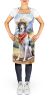 Borzoi Cowboy Welcome Apron Cooking Kitchen Server Baking Crafts Gardening for Adult Women Men, Unisex, Large, Multicolor