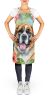 Saint Bernard Luau Apron Cooking Kitchen Server Baking Crafts Gardening for Adult Women Men, Unisex, Large, Multicolor