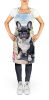 French Bulldog Spring Path Apron Cooking Kitchen Server Baking Crafts Gardening for Adult Women Men, Unisex, Large, Multicolor