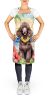 Chocolate Poodle Luau Apron Cooking Kitchen Server Baking Crafts Gardening for Adult Women Men, Unisex, Large, Multicolor