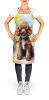 Chocolate Poodle Spring Path Apron Cooking Kitchen Server Baking Crafts Gardening for Adult Women Men, Unisex, Large, Multicolor