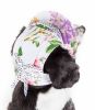 capsPet Life 'Botanic Bark' Floral Uv Protectant Adjustable Fashion Canopy Brimmed Dog Hat Cap