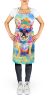 Pug Hippie Dawg Apron Cooking Kitchen Server Baking Crafts Gardening for Adult Women Men, Unisex, Large, Multicolor
