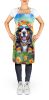 Bernese Mountain Dog Hippie Dawg Apron Cooking Kitchen Server Baking Crafts Gardening for Adult Women Men, Unisex, Large, Multicolor