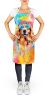 Golden Retriever Hippie Dawg Apron Cooking Kitchen Server Baking Crafts Gardening for Adult Women Men, Unisex, Large, Multicolor