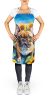 French Bulldog in Sunflowers Apron Cooking Kitchen Server Baking Crafts Gardening for Adult Women Men, Unisex, Large, Multicolor