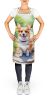 Corgi Spring Path Apron Cooking Kitchen Server Baking Crafts Gardening for Adult Women Men, Unisex, Large, Multicolor