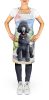 Black Poodle Spring Path Apron Cooking Kitchen Server Baking Crafts Gardening for Adult Women Men, Unisex, Large, Multicolor