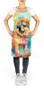 Chow Chow Hippie Dawg Apron Cooking Kitchen Server Baking Crafts Gardening for Adult Women Men, Unisex, Large, Multicolor