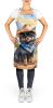 Pomeranian Cowboy Welcome Apron Cooking Kitchen Server Baking Crafts Gardening for Adult Women Men, Unisex, Large, Multicolor
