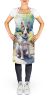 NEW Bull Terrier Spring Path Apron Cooking Kitchen Server Baking Crafts Gardening for Adult Women Men, Unisex, Large, Multicolor
