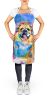 English Bulldog Hippie Dawg Apron Cooking Kitchen Server Baking Crafts Gardening for Adult Women Men, Unisex, Large, Multicolor