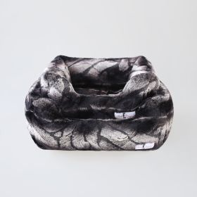 Deluxe Dog Bed Collection (Color Option: Chinchilla, size: S)